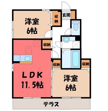 古河駅 徒歩26分 1階の物件間取画像